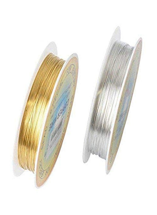 DIY Crafts Pack of 3, Silver, Rolls Colors Gauge (0.4mm) Copper Jewelry Beading Wire Tarnish Resistant Metal Wire Crafts Beading Jewelry Making, 11 (Pack of 3, Silver) - Image 1